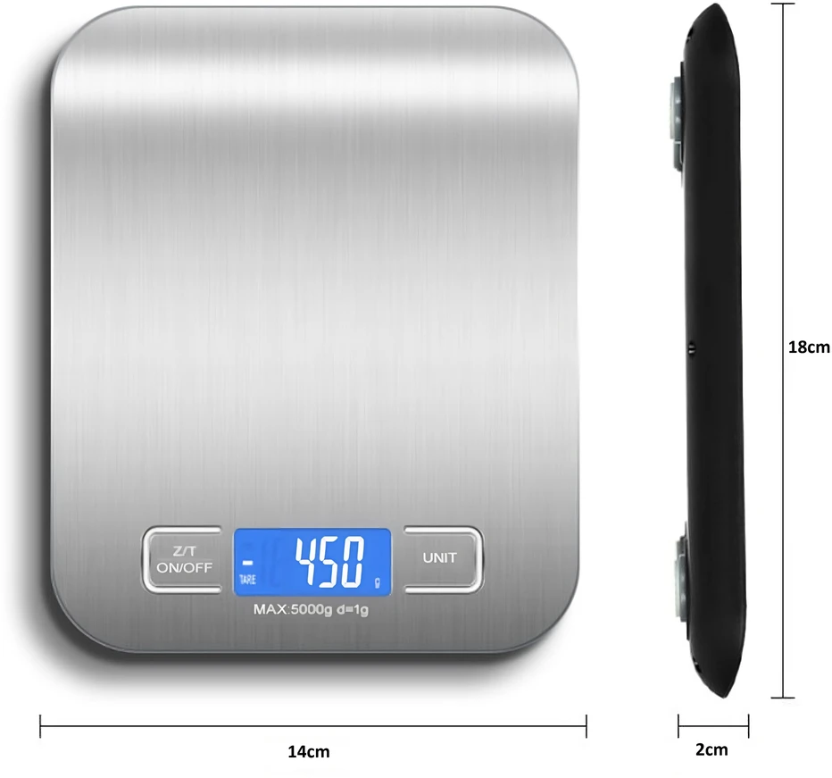 Virtuvinės svarstyklės RTO Elektroniczna waga kuchenna precyzyjna 5kg/1g lcd -e650