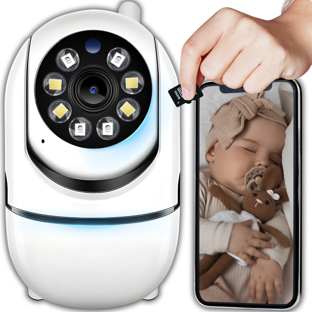 Niania Elektroninis kūdikių stebėjimo įrenginys „Full HD“ kamera, besisukantis, belaidis, su judesio jutikliu -e936-1