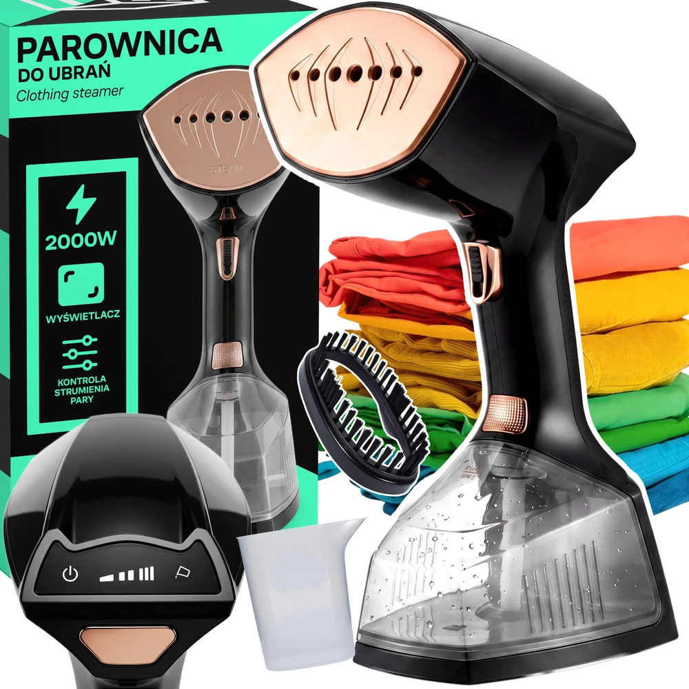 Parownica Garo valytuvas Drabužių garintuvas, 2000 W garintuvas, garų lygintuvas, garų reguliavimas 45 g/min.