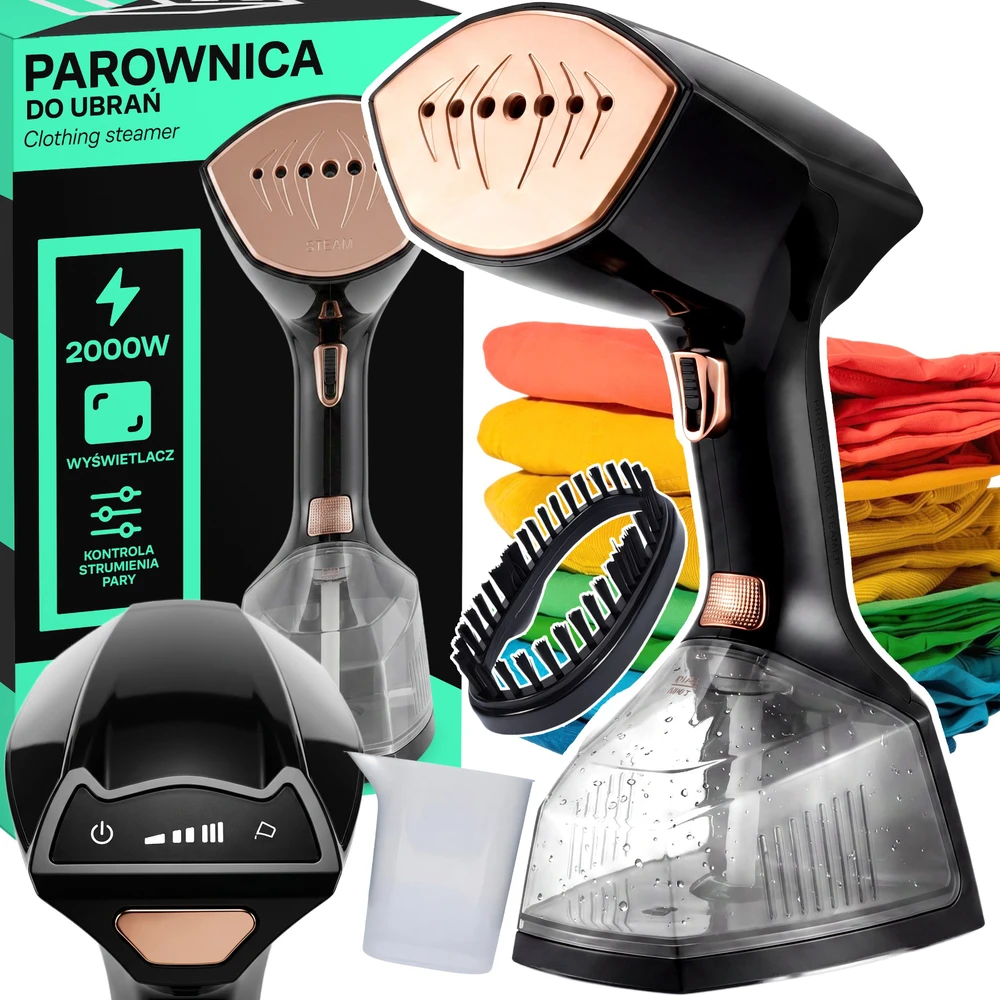 Parownica Garo valytuvas Drabužių garintuvas, 2000 W garintuvas, garų lygintuvas, garų reguliavimas 45 g/min.