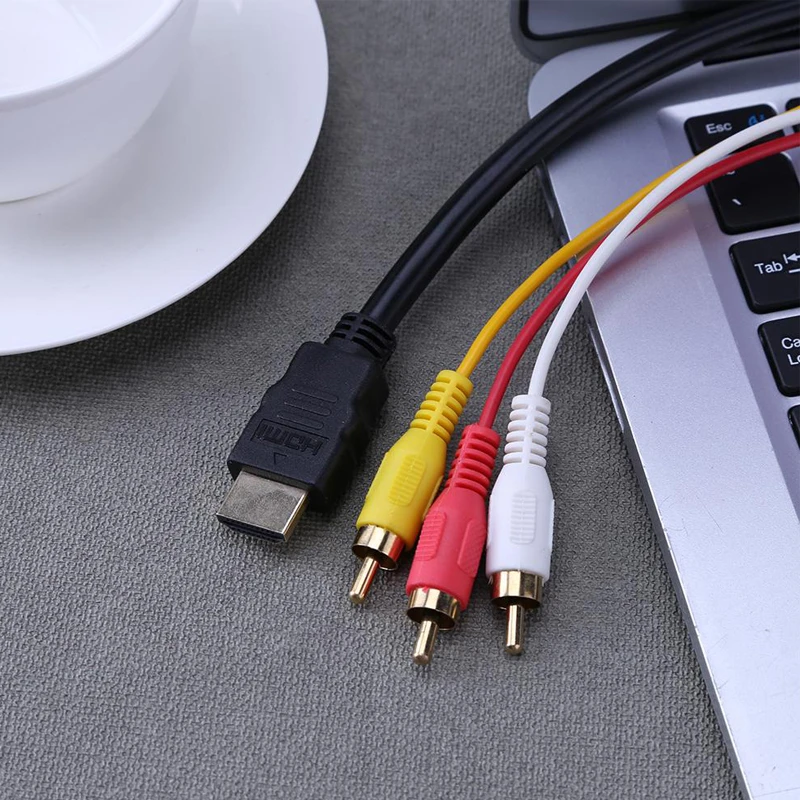 Retoo Kabelio adapteris, 3x RCA, HDMI, 2.0, garso ir vaizdo, 1,5 m, -e383
