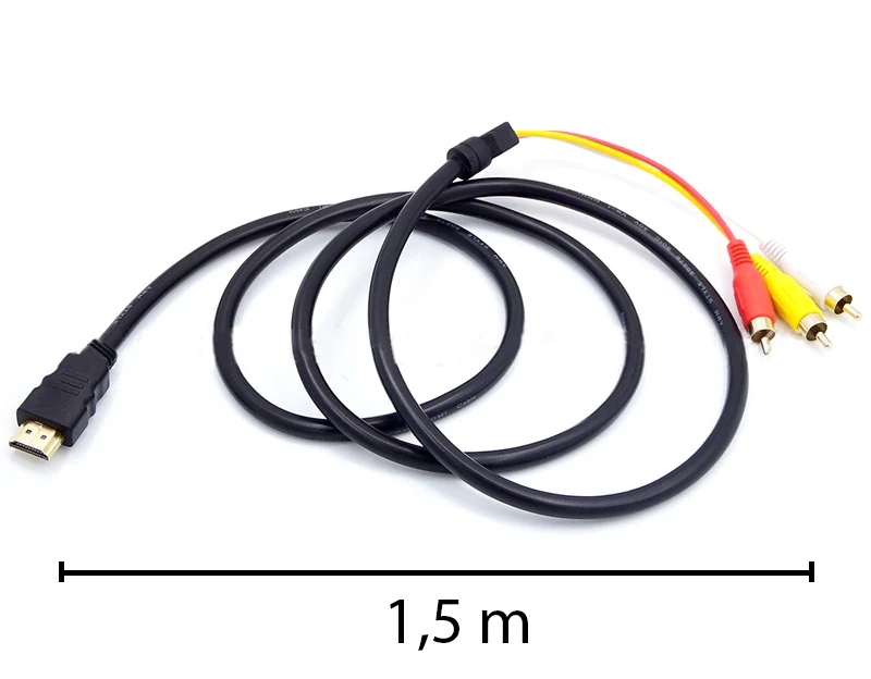 Retoo Kabelio adapteris, 3x RCA, HDMI, 2.0, garso ir vaizdo, 1,5 m, -e383