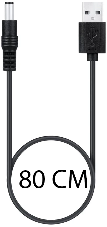 Retoo Kabelis Maitinimo laidas USB nuolatinės srovės įkroviklis 5,5 mm 5 V universalus energiją taupantis