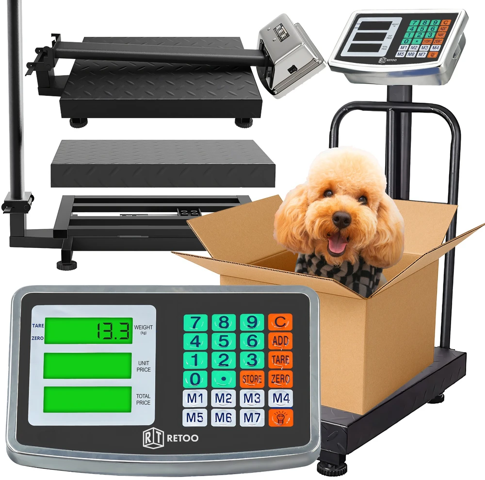 Kontener Konteinerinės elektroninės sandėlio svarstyklės, prekybos platforma, 150 kg, tikslios, prekėms - ER1256