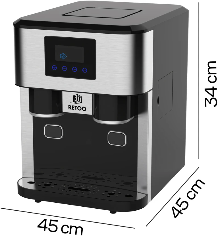 Kostkarka Ledo gaminimo aparatas, vandens dozatorius, smulkintuvas, 3 viename, 380 W, LED, jutiklinis skydelis - or1327
