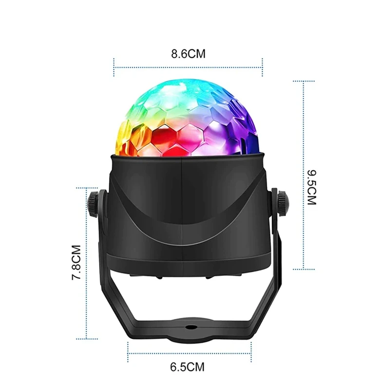 Kula Disko rutulinis disko projektorius RGB LED prožektorius vakarėlių lazeriui + nuotolinio valdymo pultas -E113