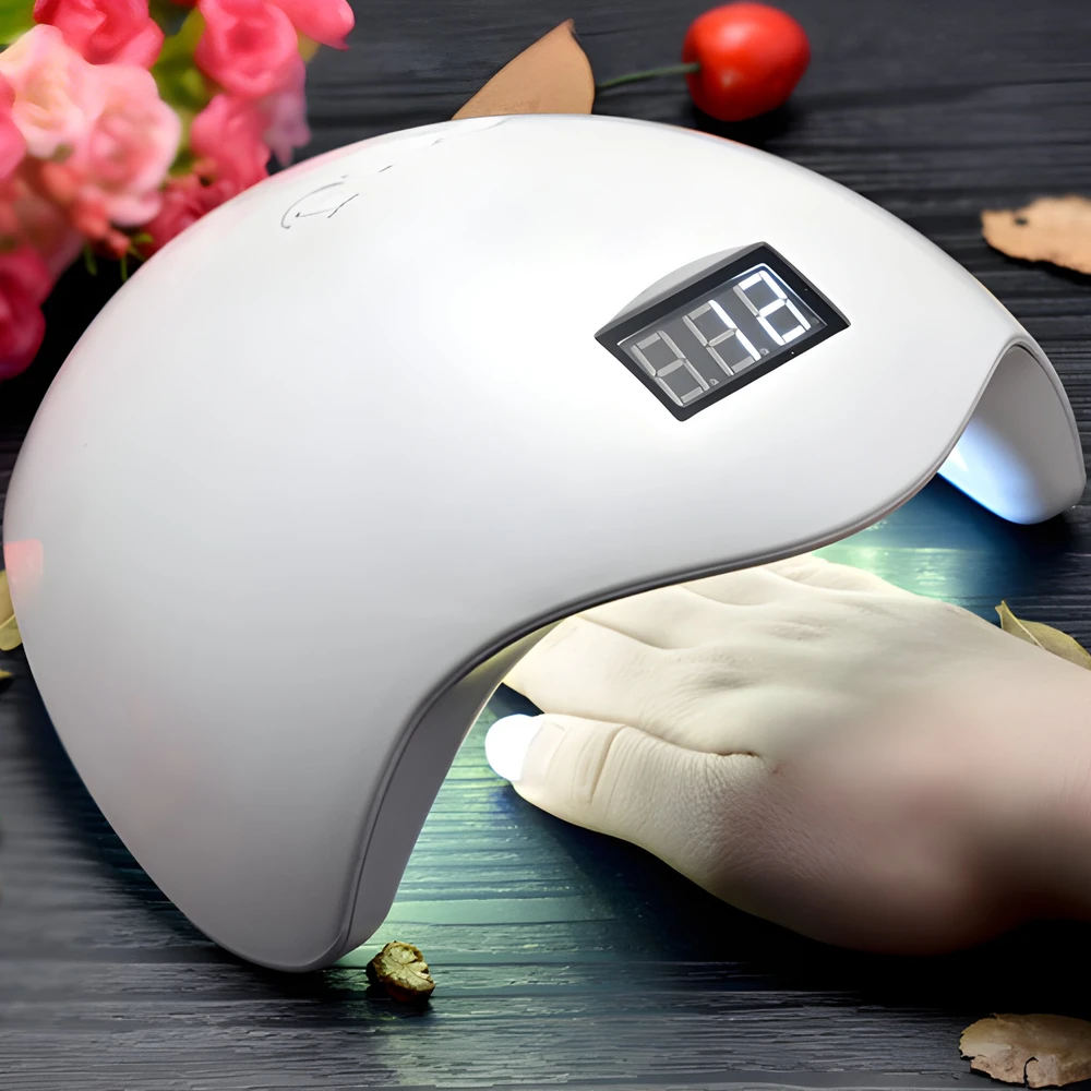 RTO Lampa do paznokci uv led 48w do hybryd żeli lcd led usb manicure pedicure