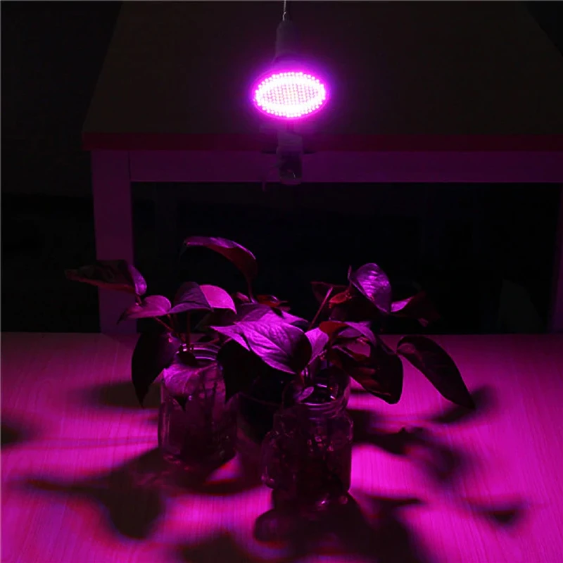 Lampa Augalų augimo lempa 200 LED auginimo panelės spaustukas 20 W E27 sriegis kilnojamas -E563
