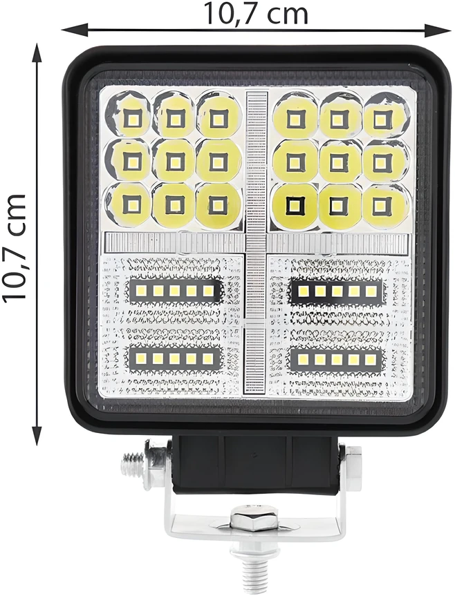 Lampa Halogeninis LED darbo žibintas 177 W prožektorius, vandeniui atsparus, 38 diodai