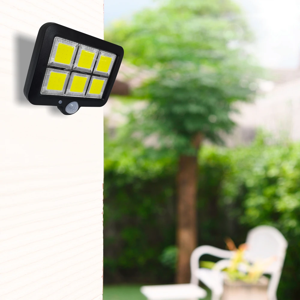 RTO Lampa solarna 120 LED sodo gatvės lempa su judesio jutikliu ir sutemos jutikliu IP67 -e865