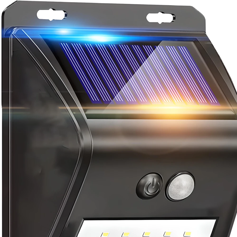 RTO LED saulės lempa su judesio ir prieblandos jutikliais, lauko, skirta sodui, 20 LED, IP65 - E006