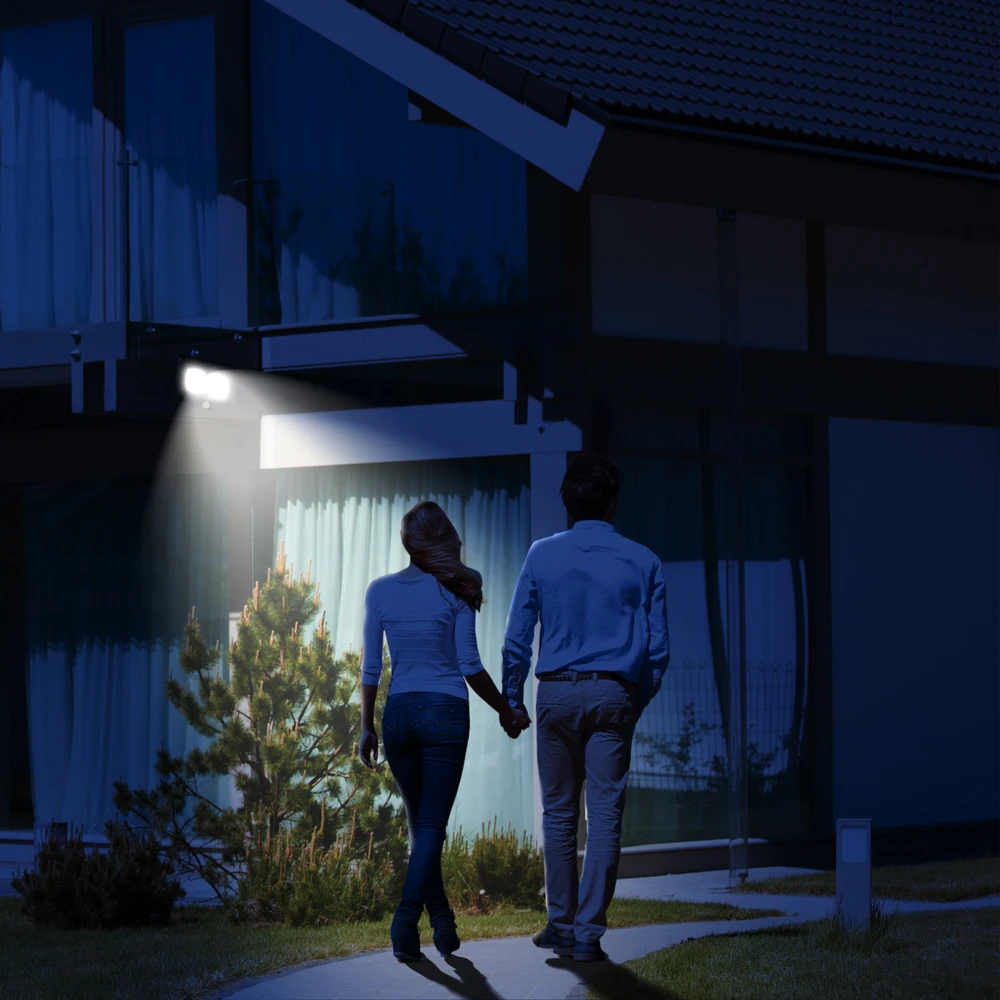 Lampa Saulės energija varomas LED sodo šviestuvas, judesio jutiklis, prieblanda, 98 diodai, saulė