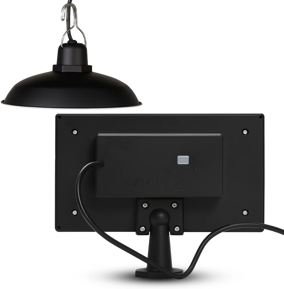 Lampa Saulės energija varomas pakabinamas sodo sietynas, atsparus vandeniui, 12 W - E896