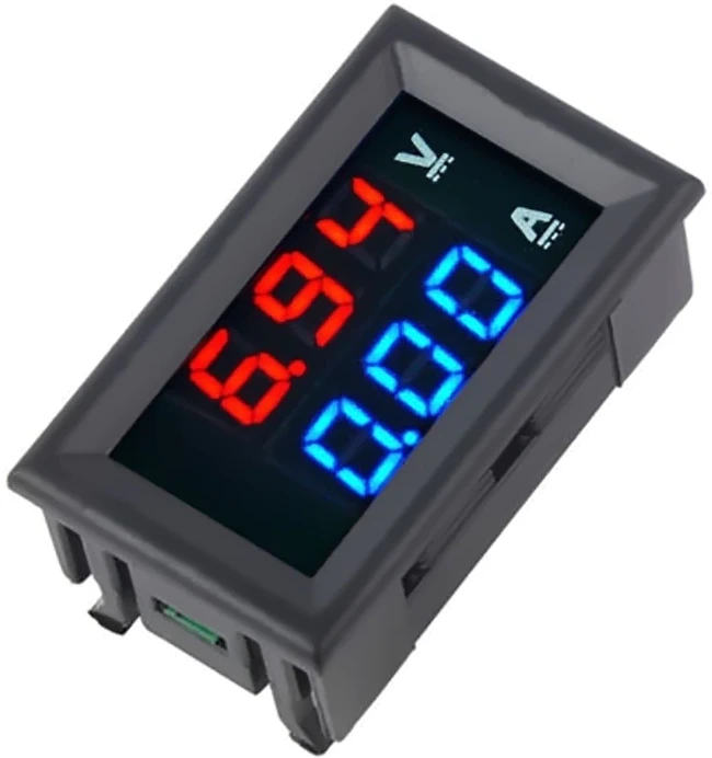 Maduł 2 viename skydinis matuoklis: voltmetras + ampermetras