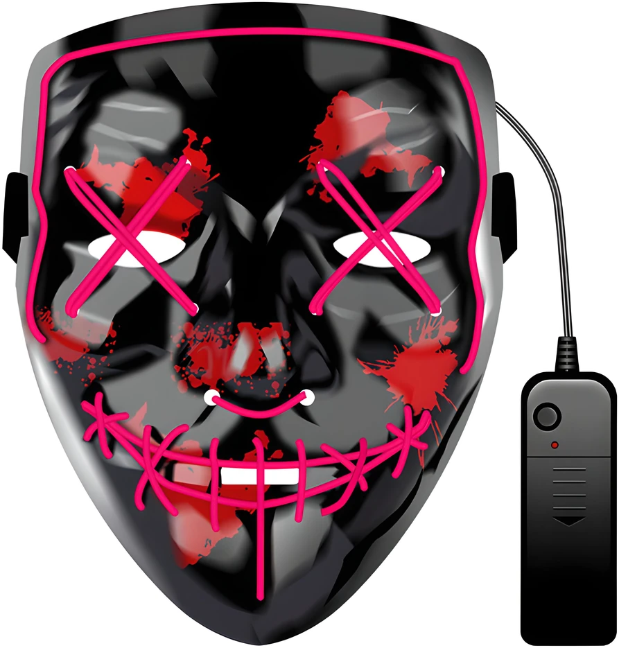 RTO Maska led świecąca ledowa na halloween imprezę karnawał przebranie purge