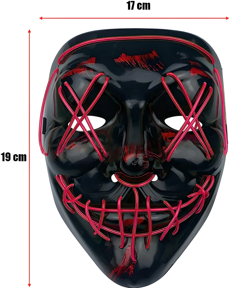 RTO Maska led świecąca ledowa na halloween imprezę karnawał przebranie purge