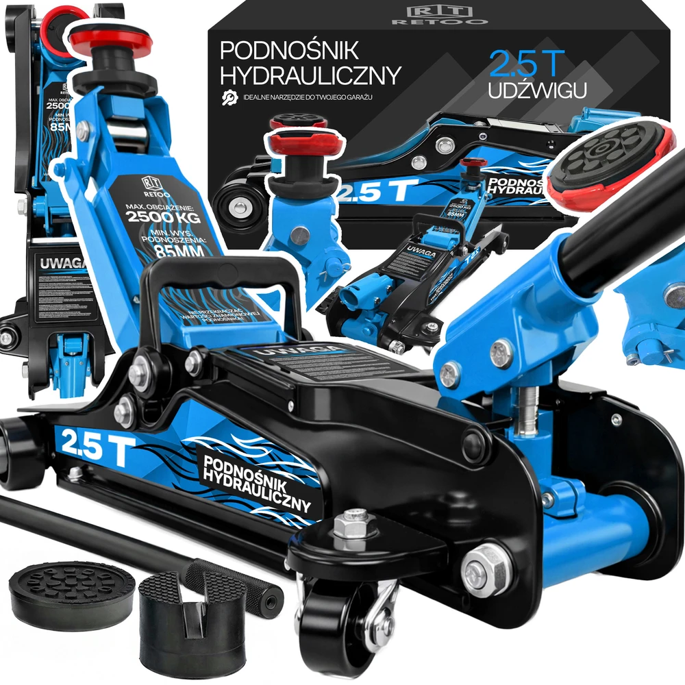 RTO Podnośnik automobilinis hydrauliczny lewarek żaba zakres 85-360mm 2,5t - mr177