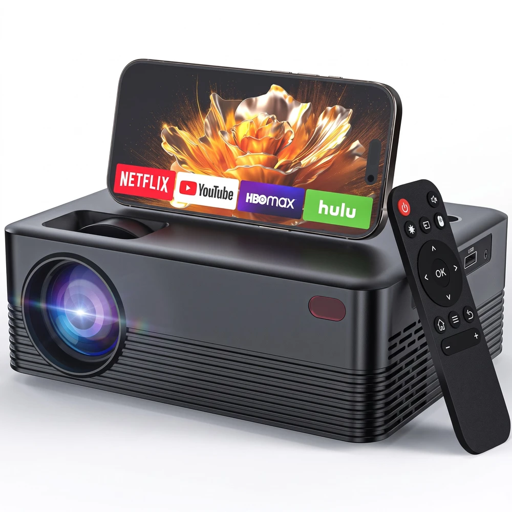 RTO Projektorius rzutnik smart tv wifi full hd 4k 900lm lcd led bluetooth android - er1159-1