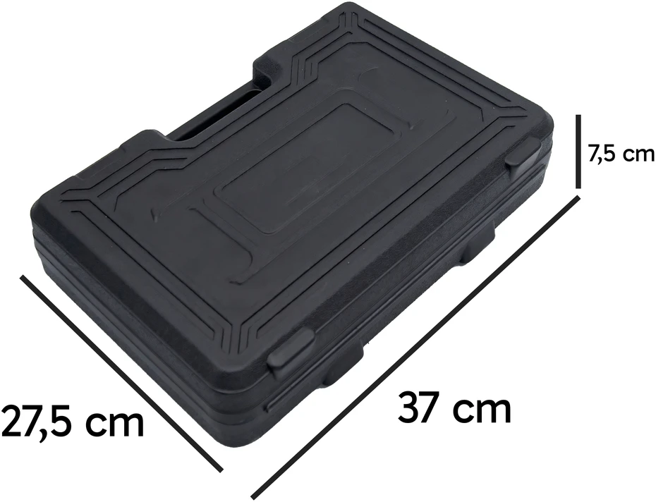 Kraft&Dele E-h EH lizdinių raktų rinkinys, 108 dalių lizdinių raktų dėklas, „Torx“ antgaliai -OR1252