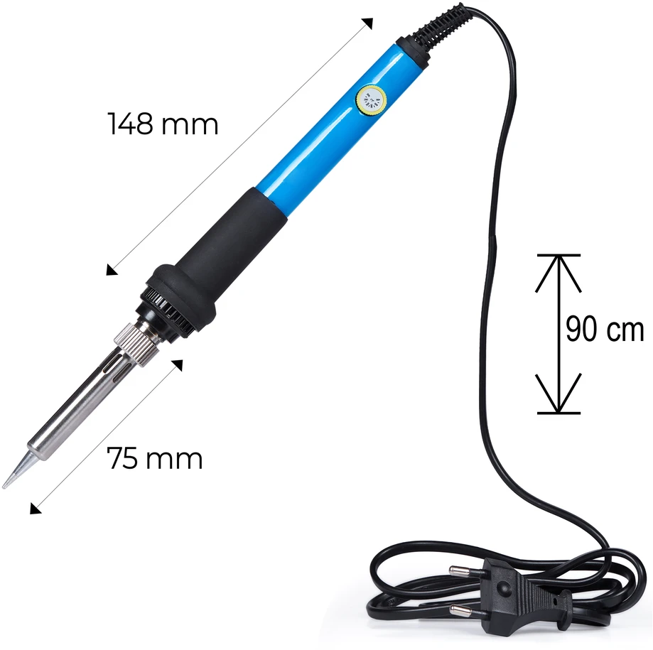 Retoo Rinkinys Litavimo rinkinys, precizinis lituoklis su 60 W reguliavimu + 6 antgaliai - e641