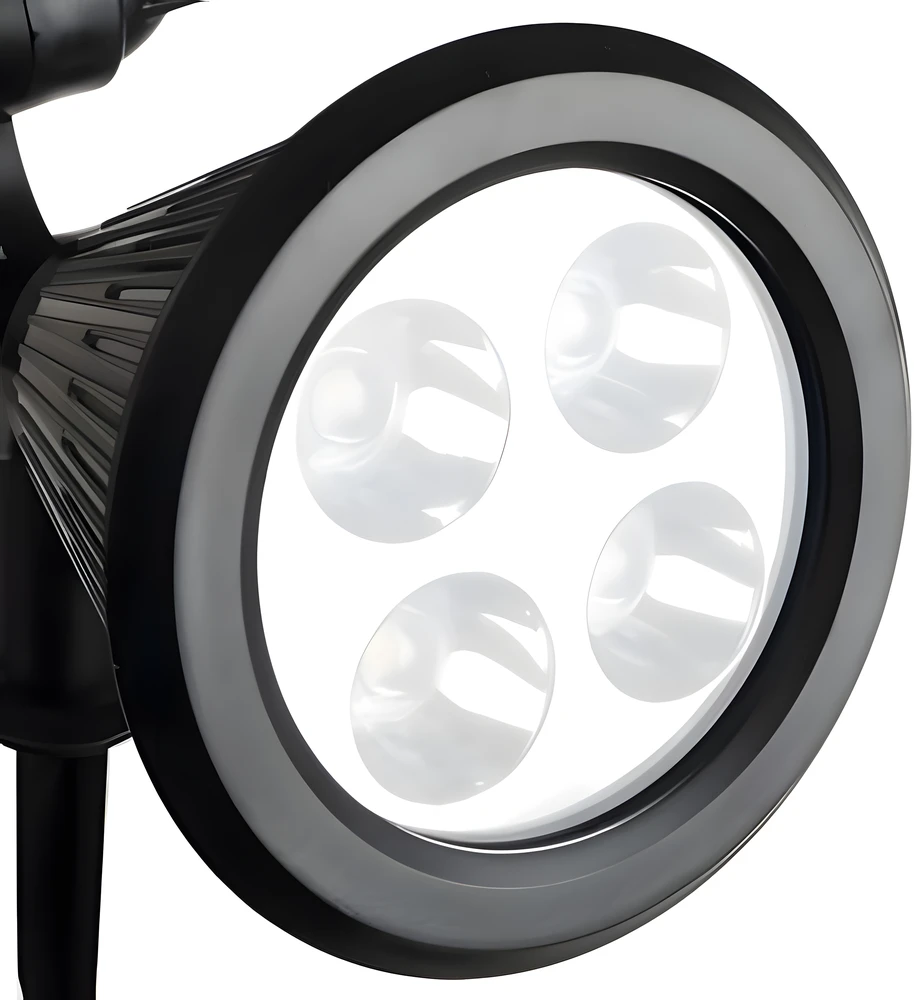 RTO Solarna lampa ogrodowa led wbijana reflektor czujnik zmierzchu punktowa - or1226