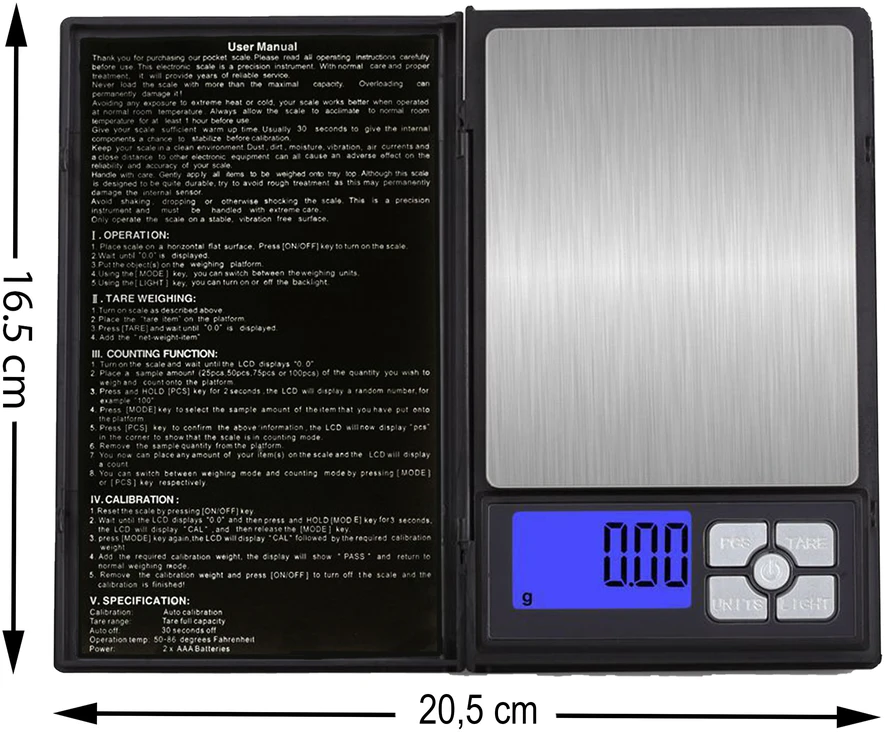 Virtuvinės svarstyklės Waga Elektroninės precizinės svarstyklės DigiGem