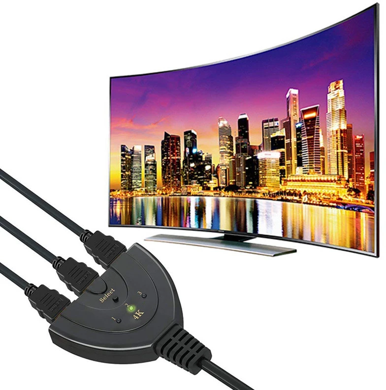 Retoo Switch HDMI jungiklis 3in1 „Full HD 4k“ skirstytuvas -E385