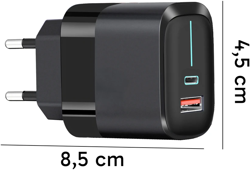 Szybka Greito įkrovimo rinkinys 3in1 kubas + USB C tipo laidas, 20 W greitas įkrovimas - ER1090