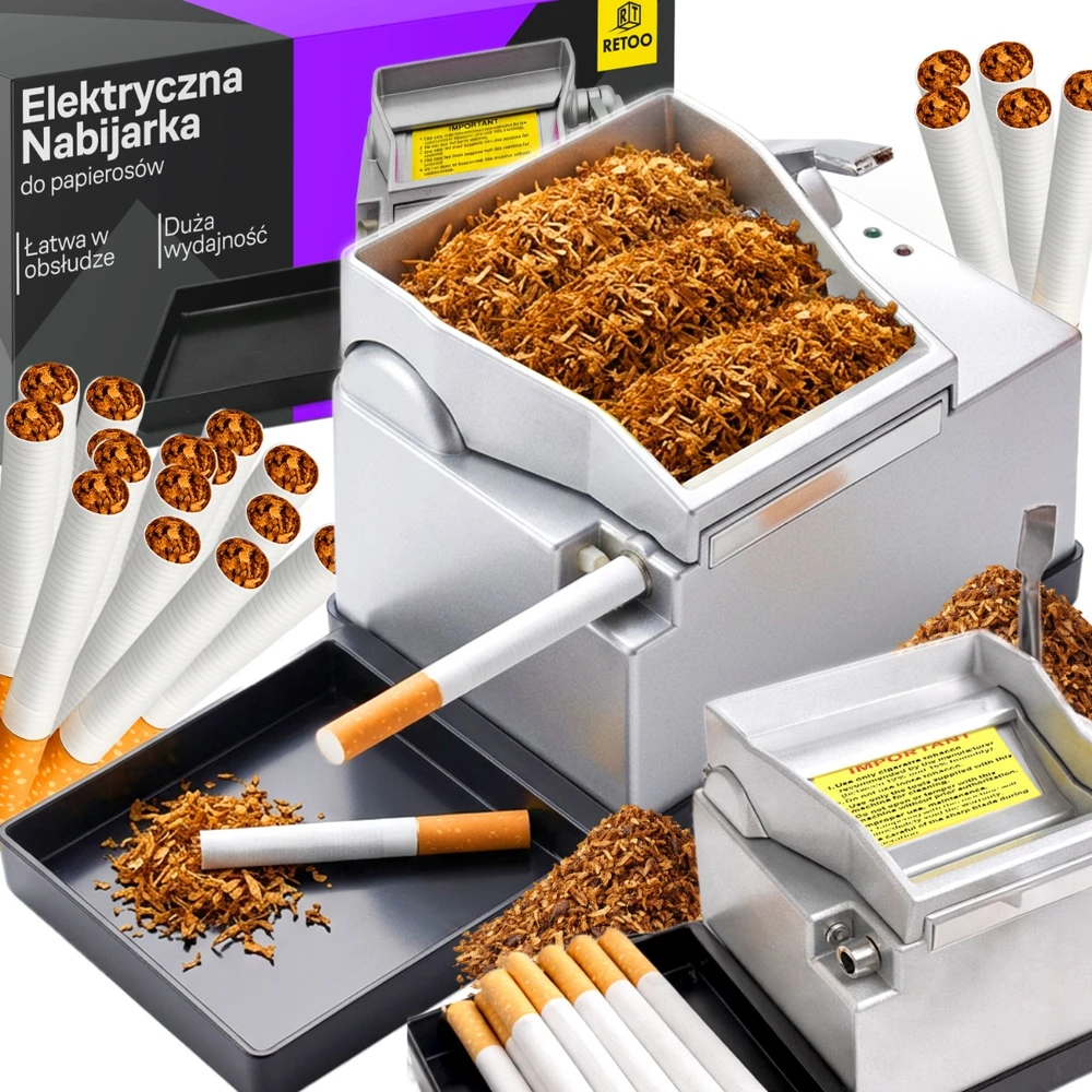 RTO stūmoklinis elektrinis tabako cigarečių aparatas + stovas