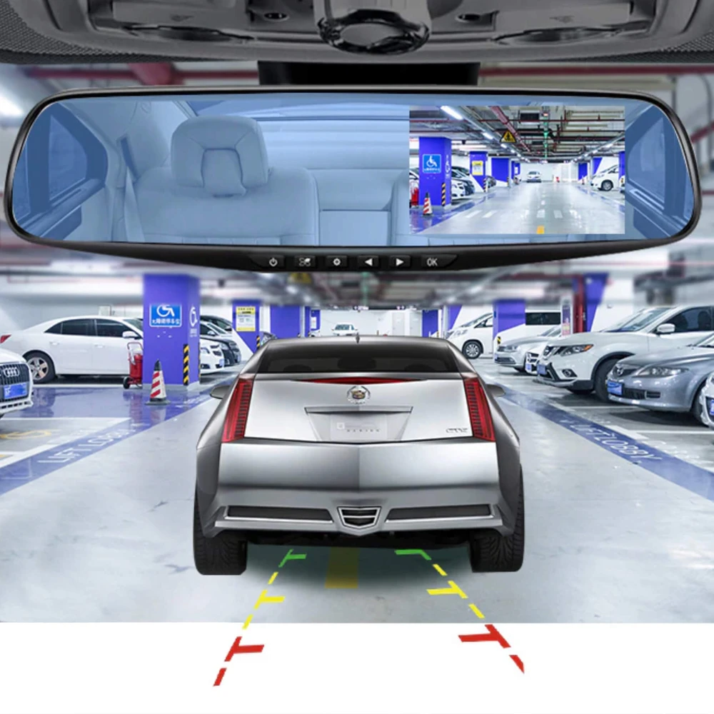 RTO vaizdo įrašymo įrenginys veidrodyje, galinio vaizdo kamera, automobilio vairavimo įrašymo įrenginys -m011
