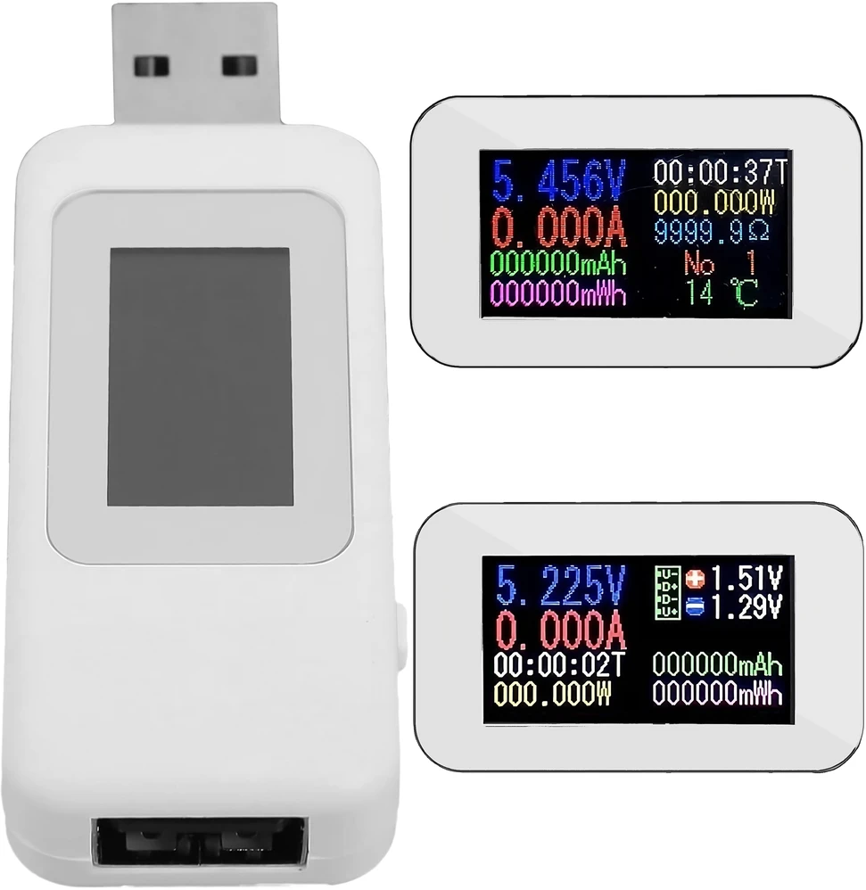 RTO Woltomierz cyfrowy usb miernik tester napięcia amperomierz watomierz lcd