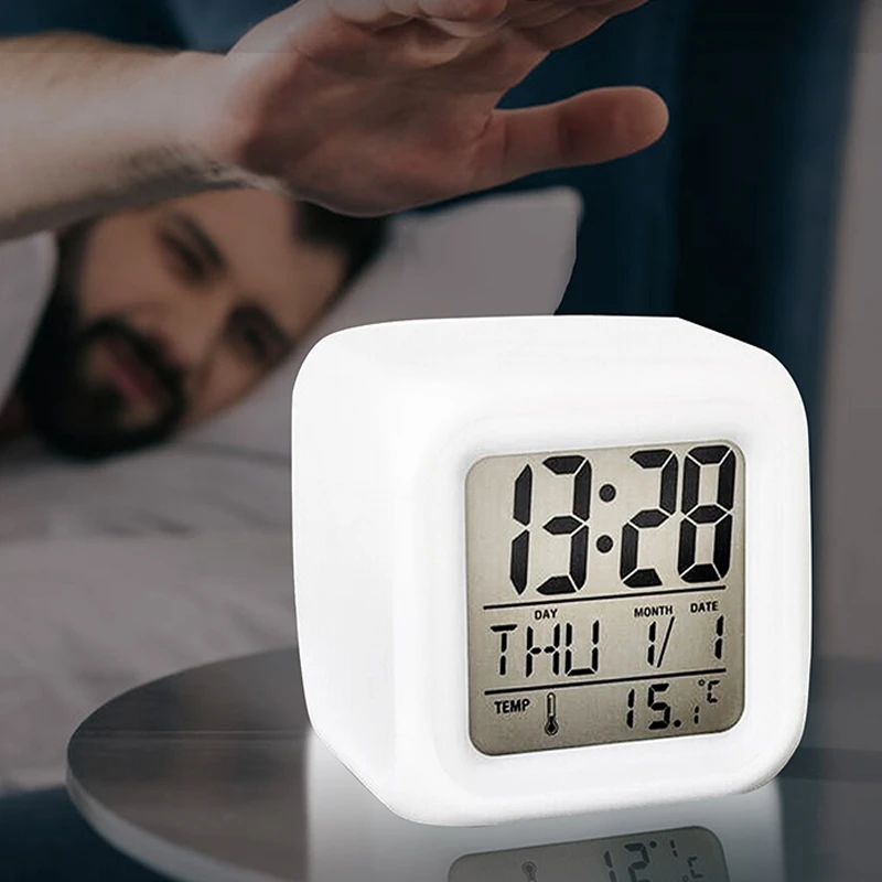 Retoo Žadintuvas Žadintuvas-laikrodis-termometras su šviečiančiu chameleonu -e002
