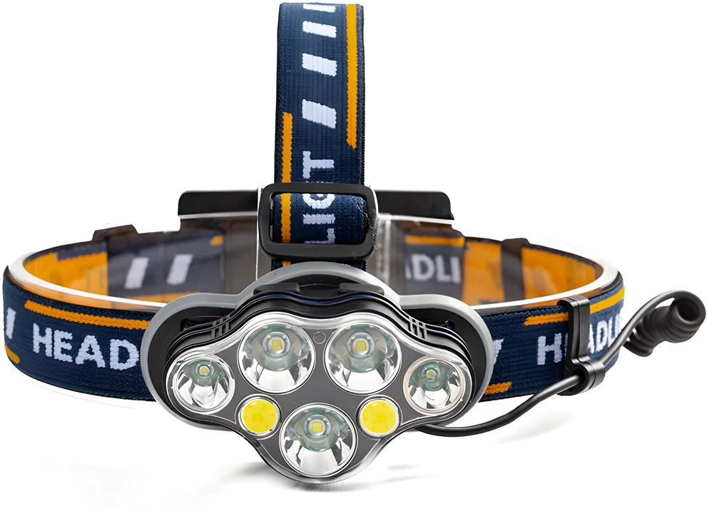 Latarka, Žibintuvėlis ant galvos LumoBeam, 8 LED + COB