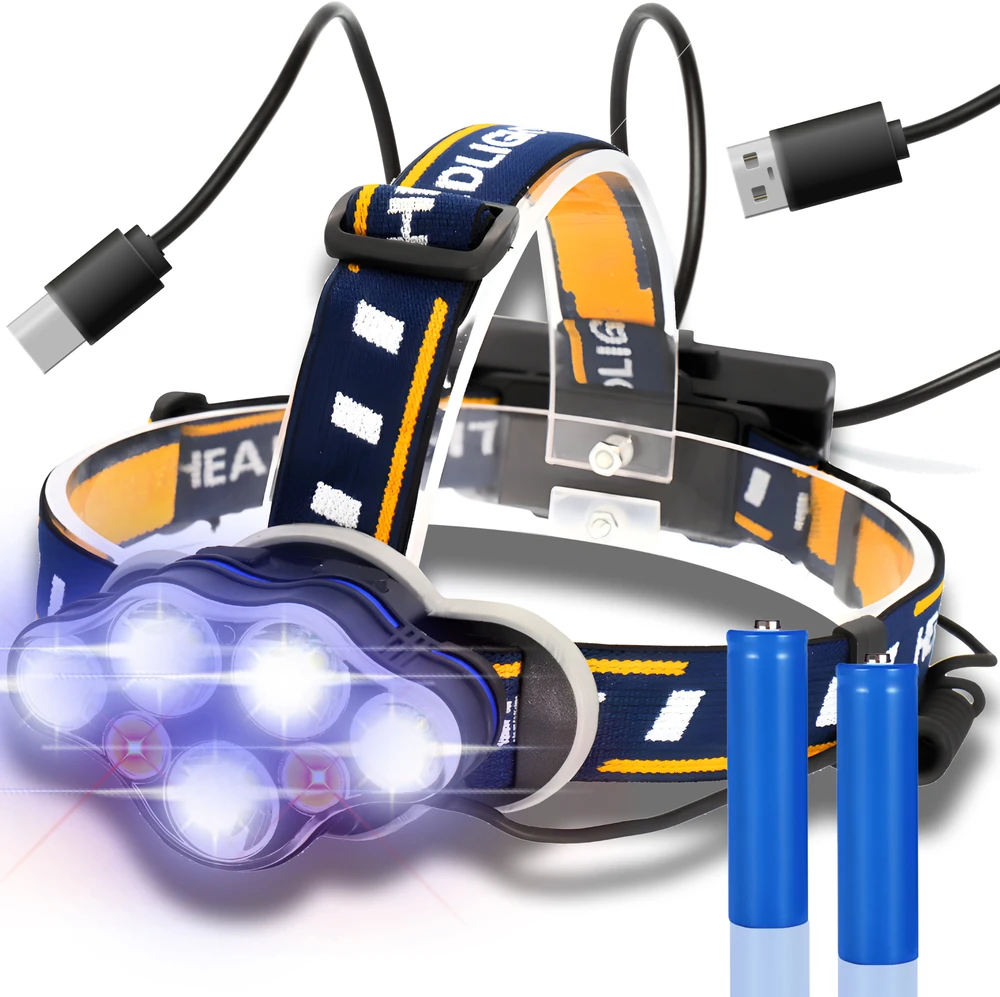 Latarka, Žibintuvėlis ant galvos LumoBeam, 8 LED + COB
