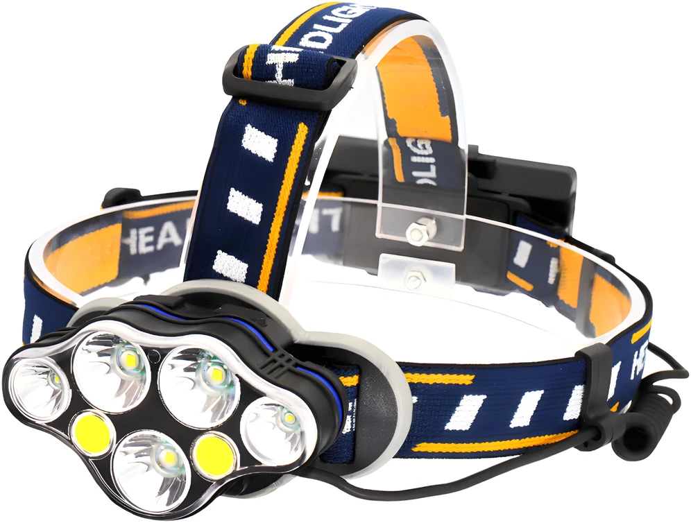 Latarka, Žibintuvėlis ant galvos LumoBeam, 8 LED + COB