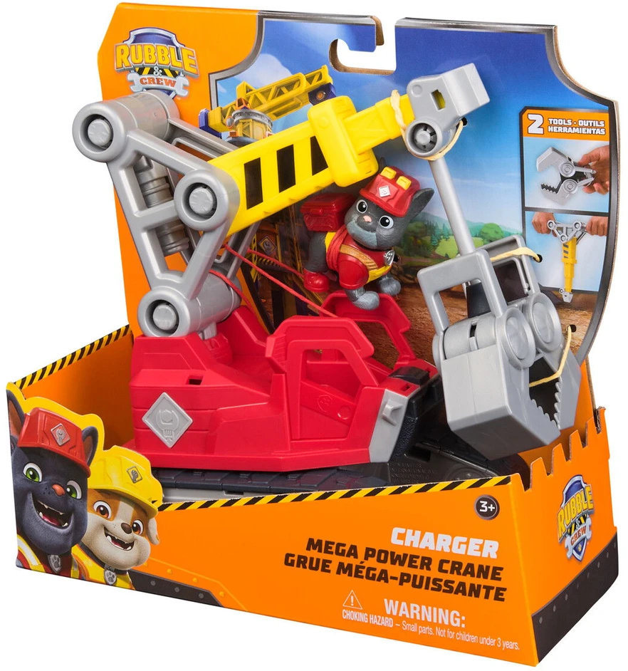 Spin Master Rubble And Crew RUBBLE & CREW statybinė transporto priemonė Mega Powder Crane, 6073295