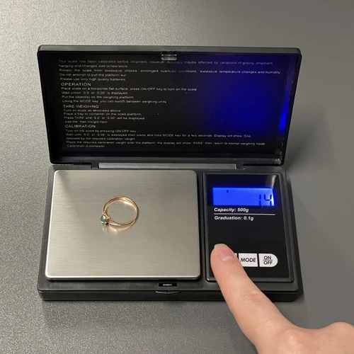 Virtuvinės svarstyklės Ruhhy Kišeninės svarstyklės 500 x 0,1g su atvartu 23573