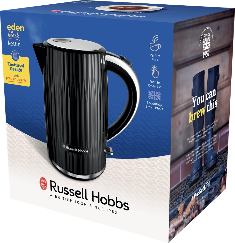 Russell Hobbs Eden virdulys, juodas, 1,7 l