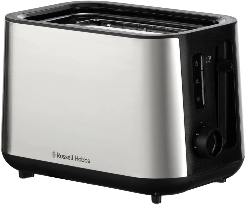 Russell Hobbs – Heaton šlifuoto 2 riekelių skrudintuvas – šlifuoto nerūdijančio plieno ir juodos spalvos