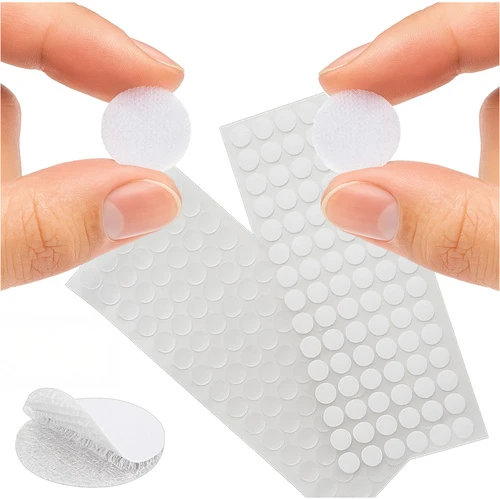 RUHHY savisaugantis Velcro 18mm 500vnt baltas