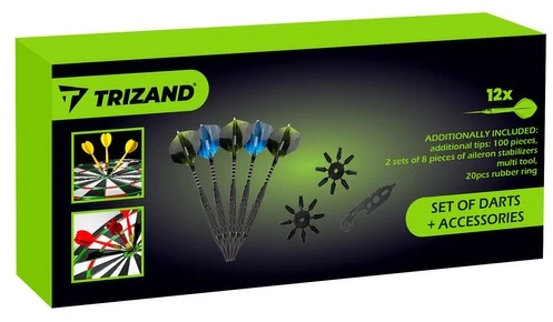 Smiginio rinkinys 12vnt + priedai Trizand 21629