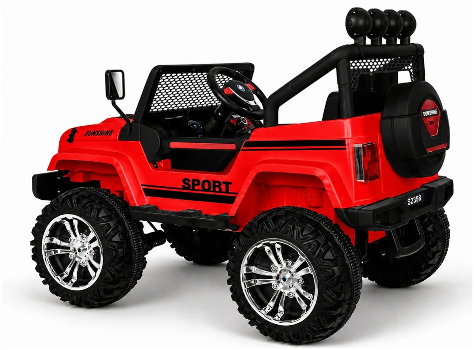 Lean Cars Elektromobilis vaikams Jeep S2388, raudonas, 3 m.+