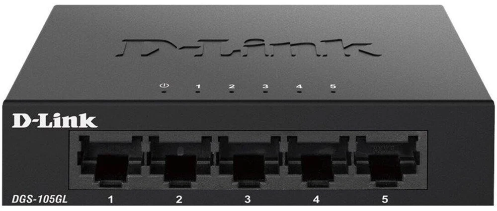 Šakotuvas D-Link DGS-105GL/E 5 prievadų gigabito eterneto metalinis adapteris