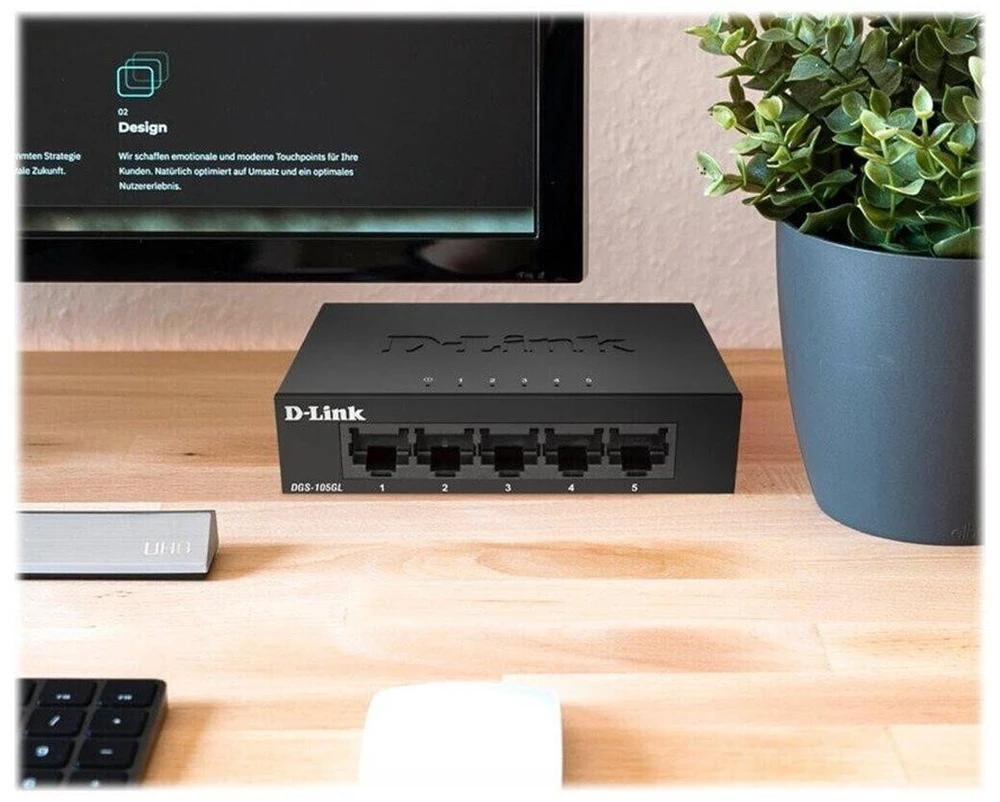 Šakotuvas D-Link DGS-105GL 5-Port Unmanaged Gigabit Switch