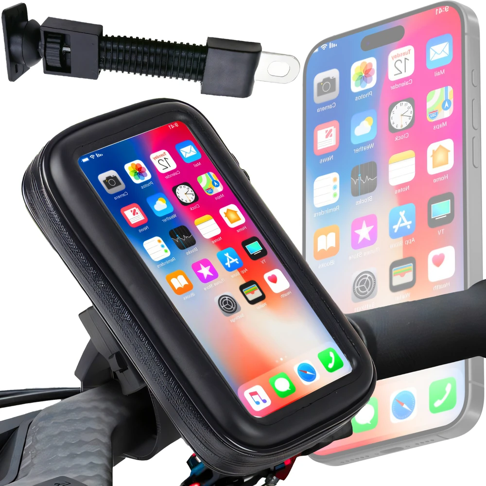 Sakwa Vandeniui atsparus dviračio telefono laikiklis RoadShield, 19x12x3 cm