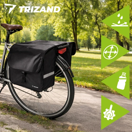 Trizand 28L dvigubas dviračio krepšys