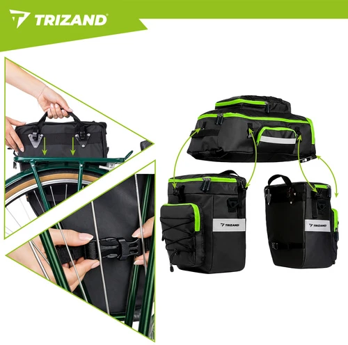 Trizand 53L Atsparus vandeniui Bicycle Bag