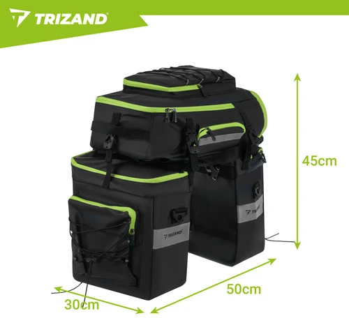 Trizand 53L Atsparus vandeniui Bicycle Bag