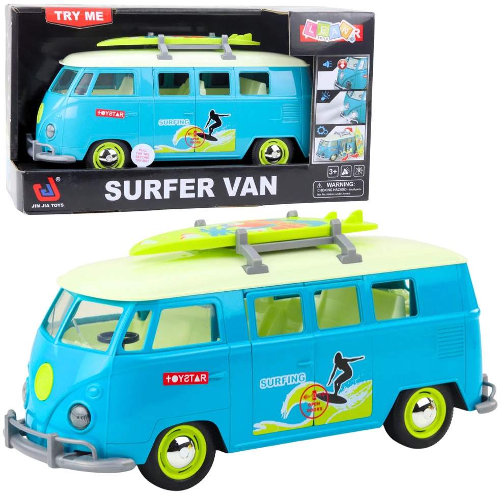 Lean Toys Žaislinis automobilis su banglente ir garsais, 26.5 cm
