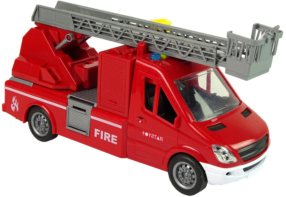 Žaislinis ugniagesių sunkvežimis berniukams Lean Toys, raudonas